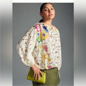 Vibrant Floral Embroidered Blouse